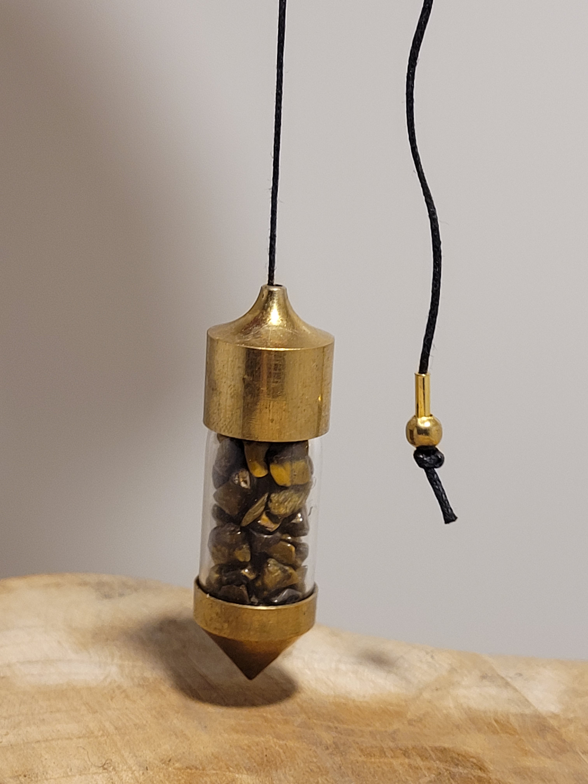 pendule laiton oeil de tigre 1