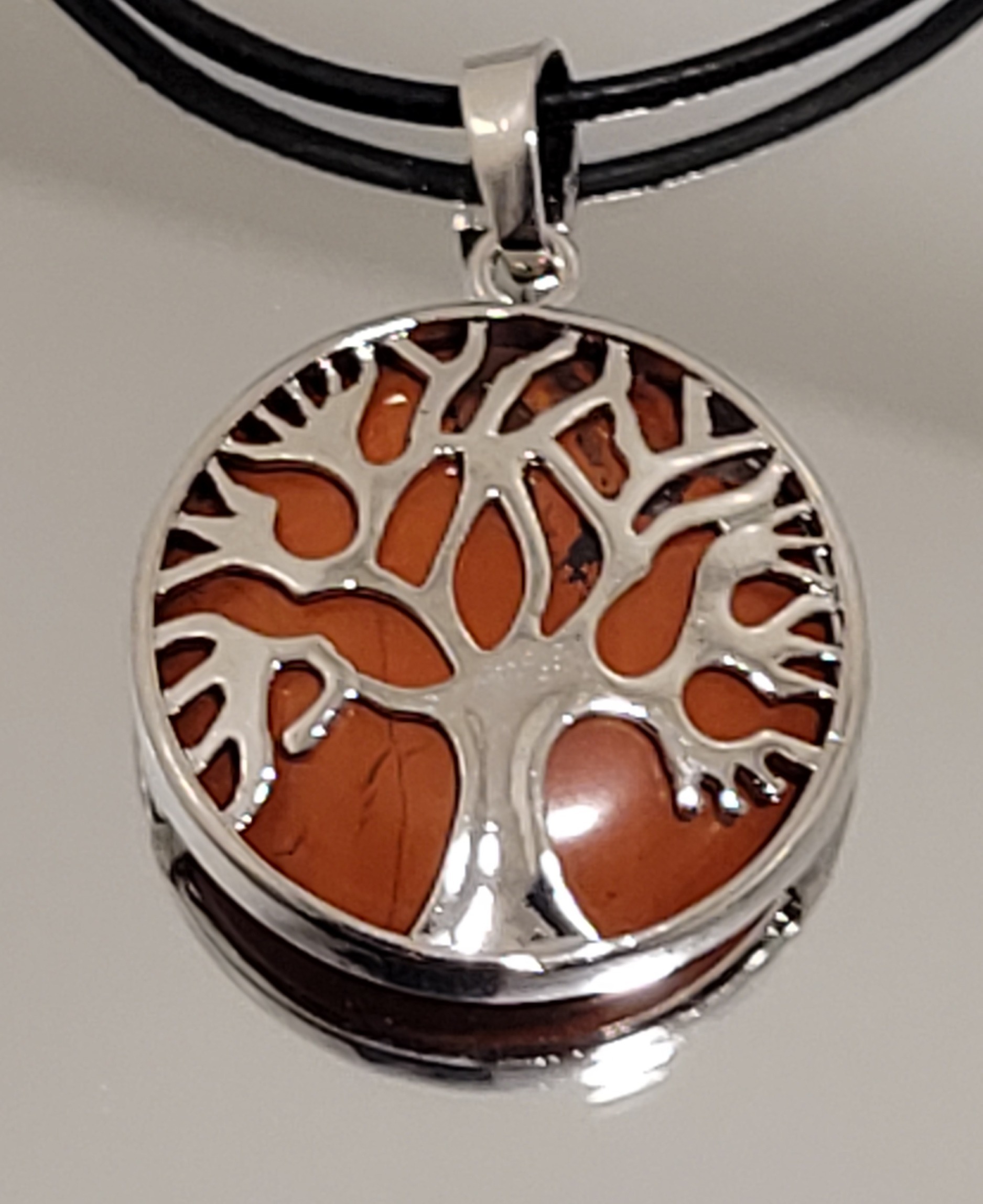 pendentif arbre de vie jaspe rouge 1