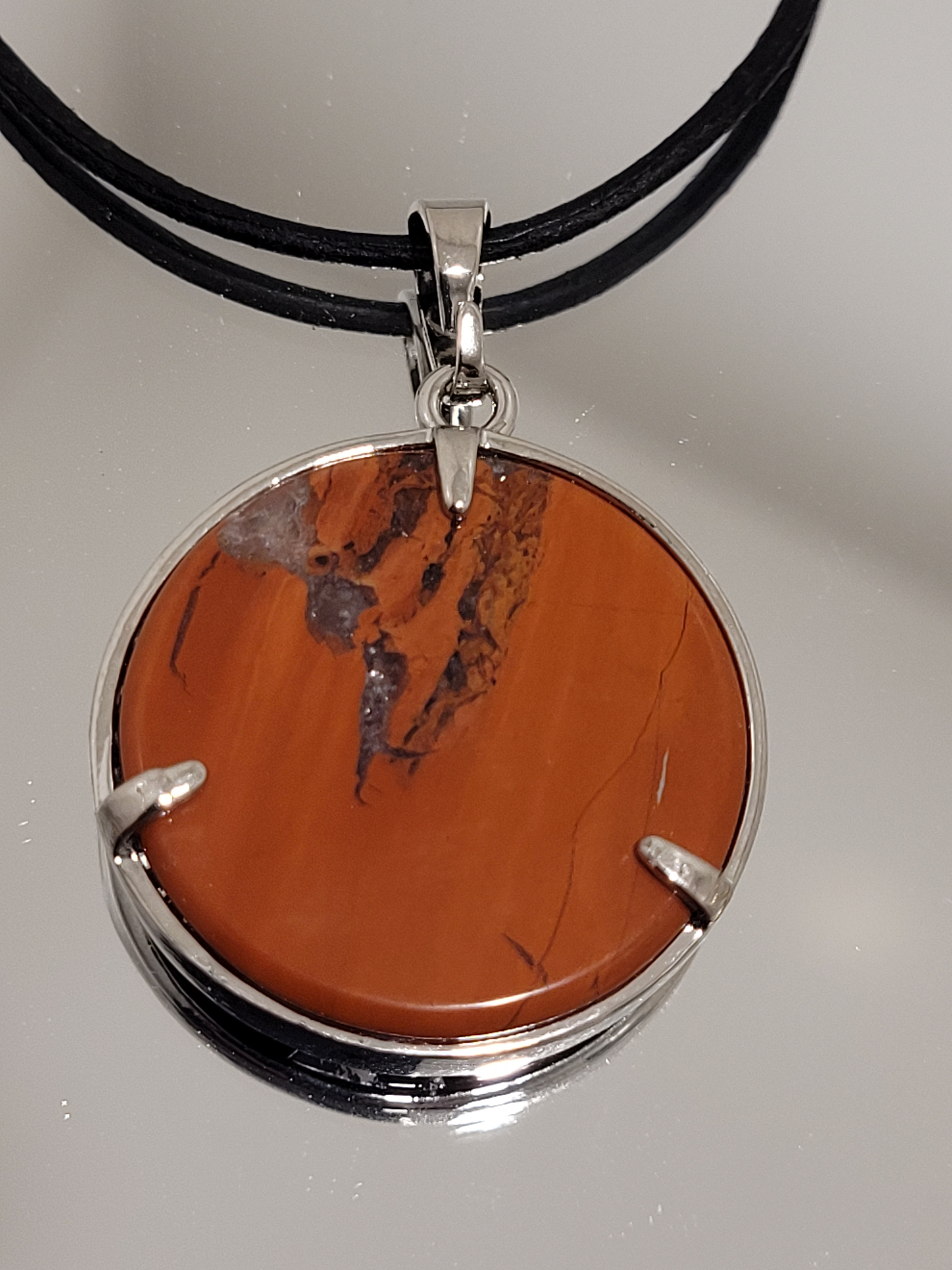 pendentif arbre de vie jaspe rouge 2