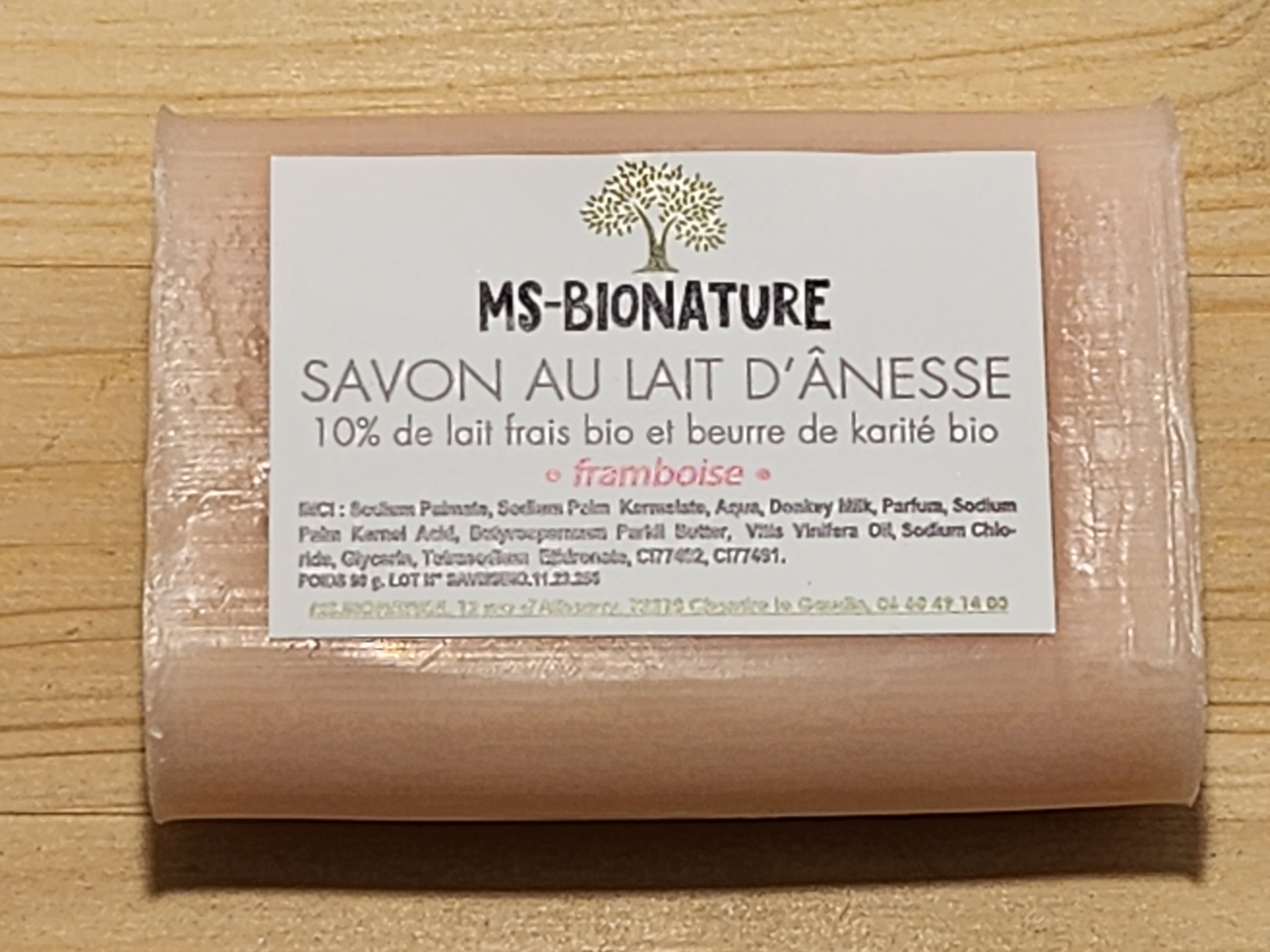 Savon au lait dânesse frais bio et Framboise