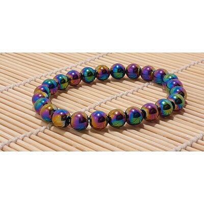 bracelet hématite arc en ciel