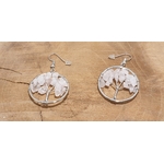 boucles doreilles quartz rose 1