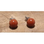 boucles doreilles jaspe rouge 2
