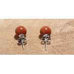 boucles doreilles jaspe rouge 5