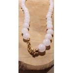 collier pepite quartz rose 4