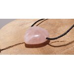 pendetif coeur percé quartz rose 4