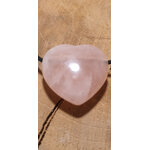 pendetif coeur percé quartz rose 7