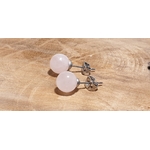 Boucles doreilles quartz rose 8mm 4