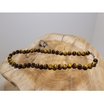 collier boule 8mm oeil de tigre 3