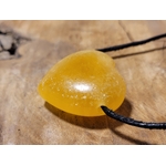 pendentif coeur percé calcite orange 4