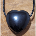Pendentif coeur percé onyx noir 2