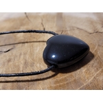 Pendentif coeur percé onyx noir 3