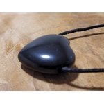 Pendentif coeur percé onyx noir 4