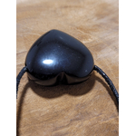 Pendentif coeur percé onyx noir 5