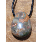 pendentif goutte percé rhyolite de fleur 2