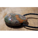 pendentif goutte percé rhyolite de fleur 4