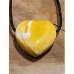 Pendentif coeur percé jaspe mokaïte 3