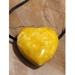 Pendentif coeur percé jaspe mokaïte 6