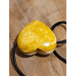 Pendentif coeur percé jaspe mokaïte 8