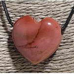 Pendentif coeur percé jaspe mokaïte 9