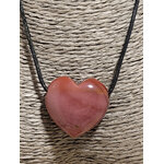 Pendentif coeur percé jaspe mokaïte 10