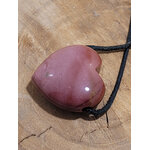 Pendentif coeur percé jaspe mokaïte 12