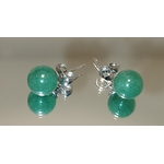 boucles doreilles aventurine verte 1