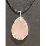 pendentif goutte quartz rose arbre de vie 2