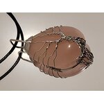 pendentif goutte quartz rose arbre de vie 4