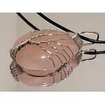 pendentif goutte quartz rose arbre de vie 5