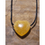 pendentif coeur percé calcite orange 2