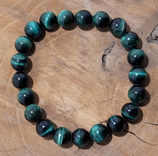 bracelet oeil de tigre vert 1