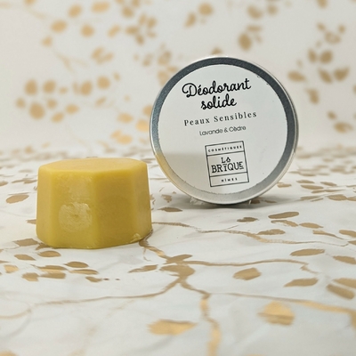 Déodorant solide biologique pour peaux sensibles (sans bicarbonate)