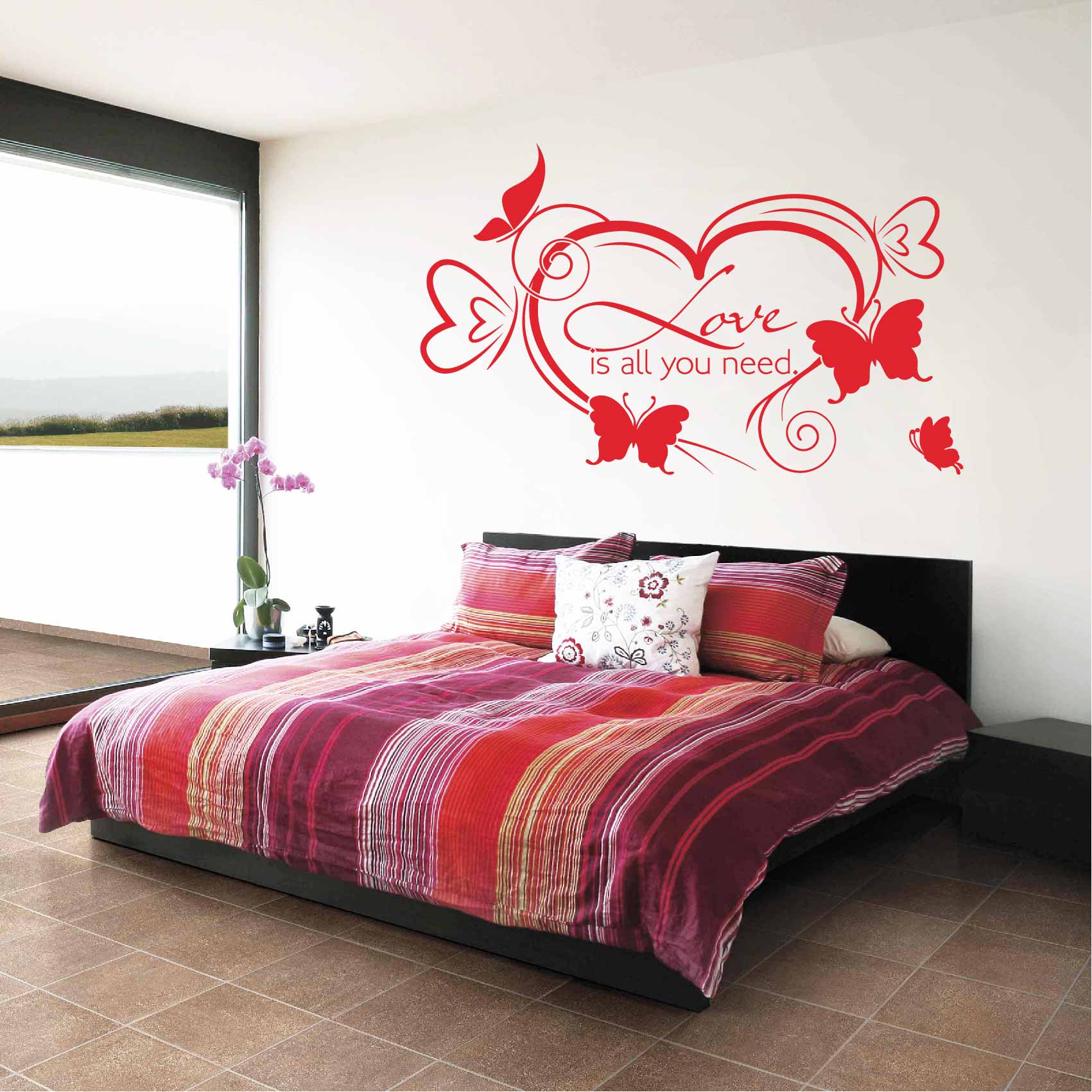 Autocollants muraux pour couple adulte, art mural romantique, pour chambre  à coucher, pour la décoration de la maison - AliExpress