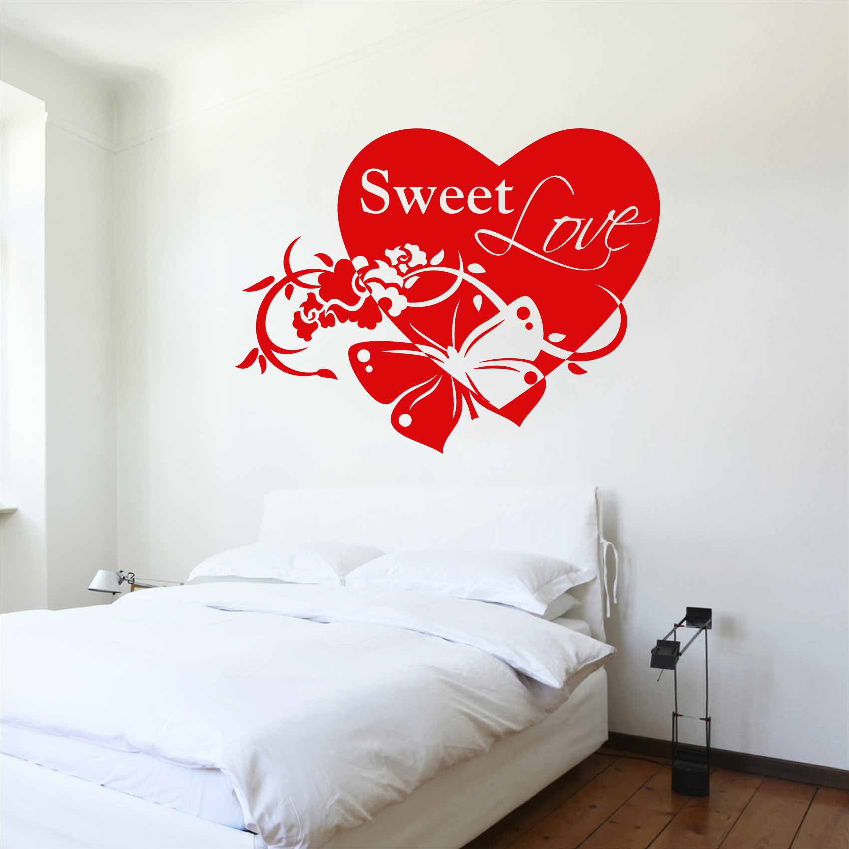 Sticker Mural Coeur Couple Amoureux - ZoneStickers