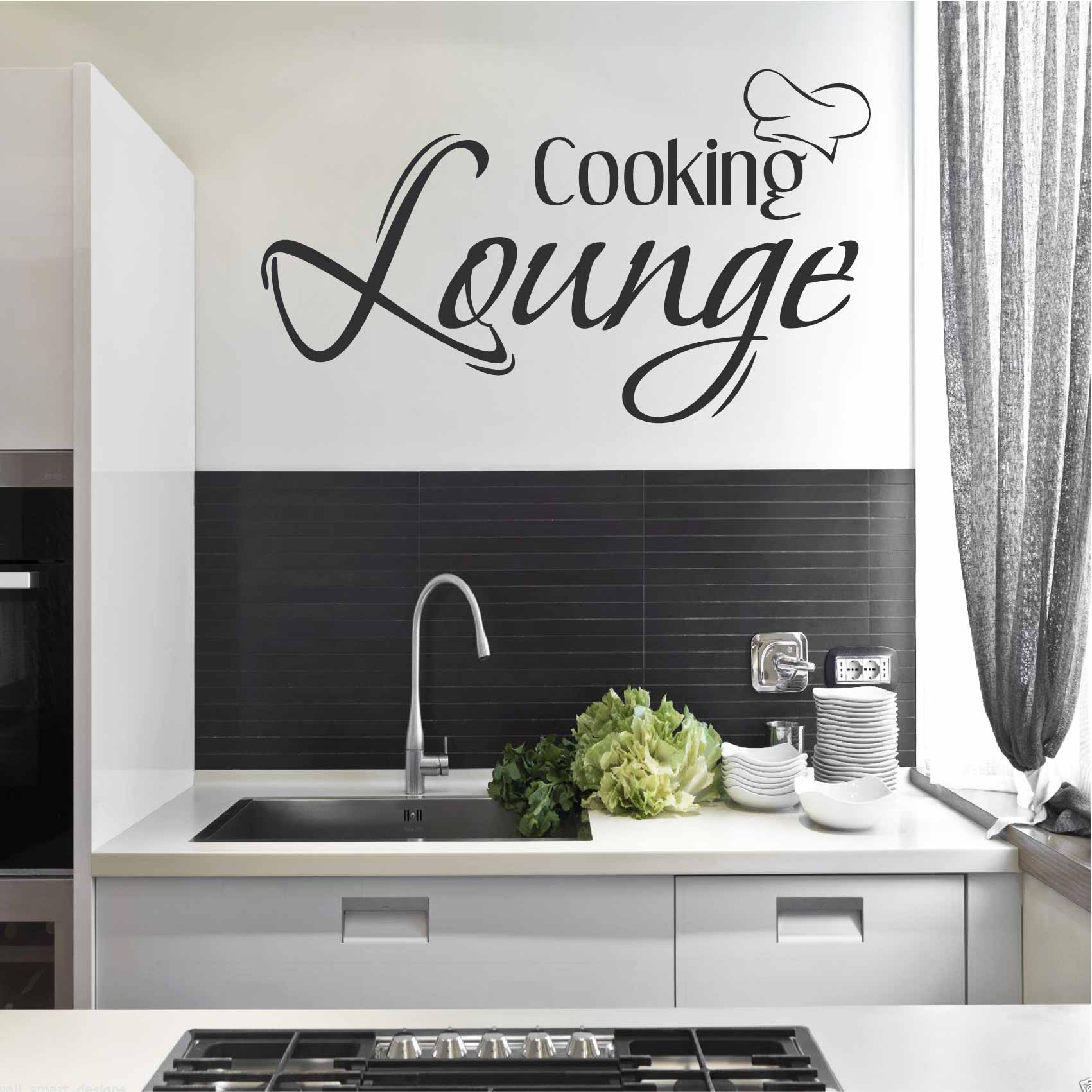 Stickers Muraux Chef Cuisine Autocollant Mural Citations Ustensiles  Aliments Décoration Murale Cuisine Salle À Manger Restau[u355] - Cdiscount  Maison