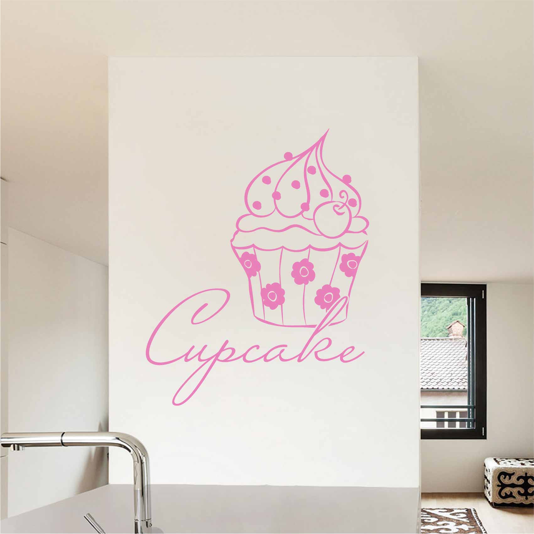 stickers-cupcake-rose-ref7cupcake-autocollant-muraux-cuisine-salle-a-manger-salon-sticker-mural-deco-gateau-cupcakes-gateaux