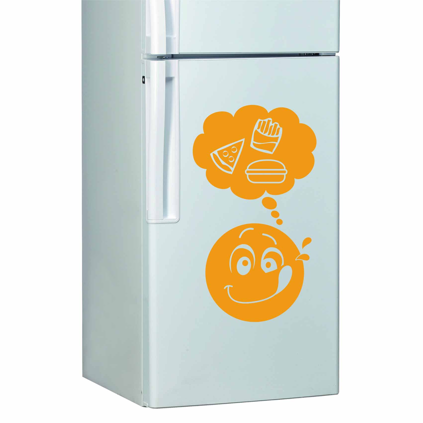 Mamum - Mignon Autocollant Réfrigérateur Heureux Délicieux Visage Cuisine  Frigo Stickers Muraux Art (A)