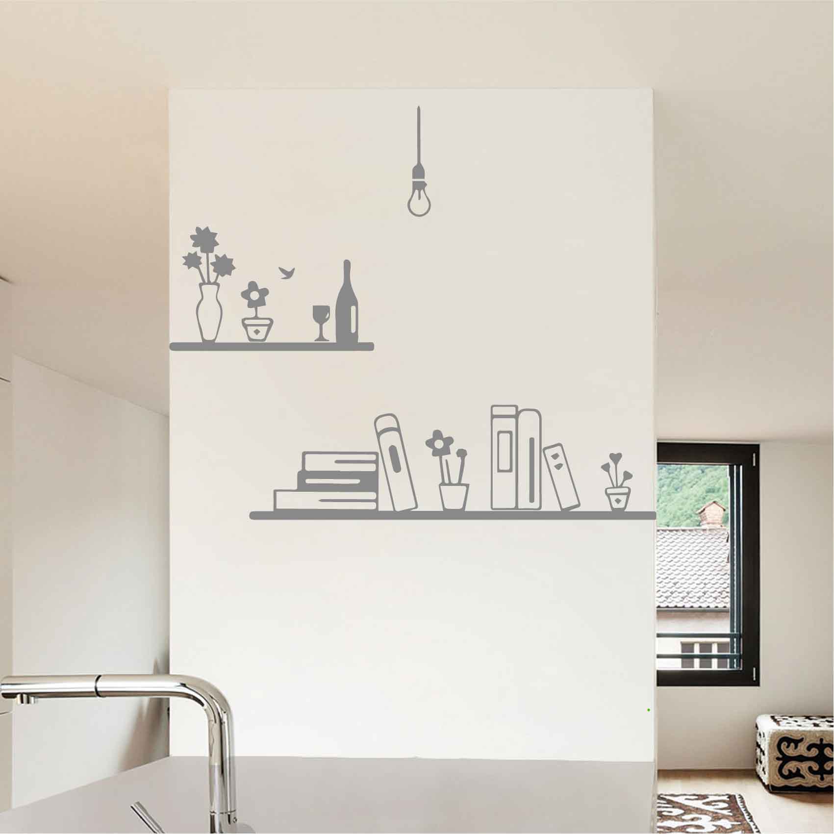 stickers-etageres-ref1etagere-stickers-muraux-autocollant-deco-salon-séjour-sticker-mural-design-art-chambre-cuisine
