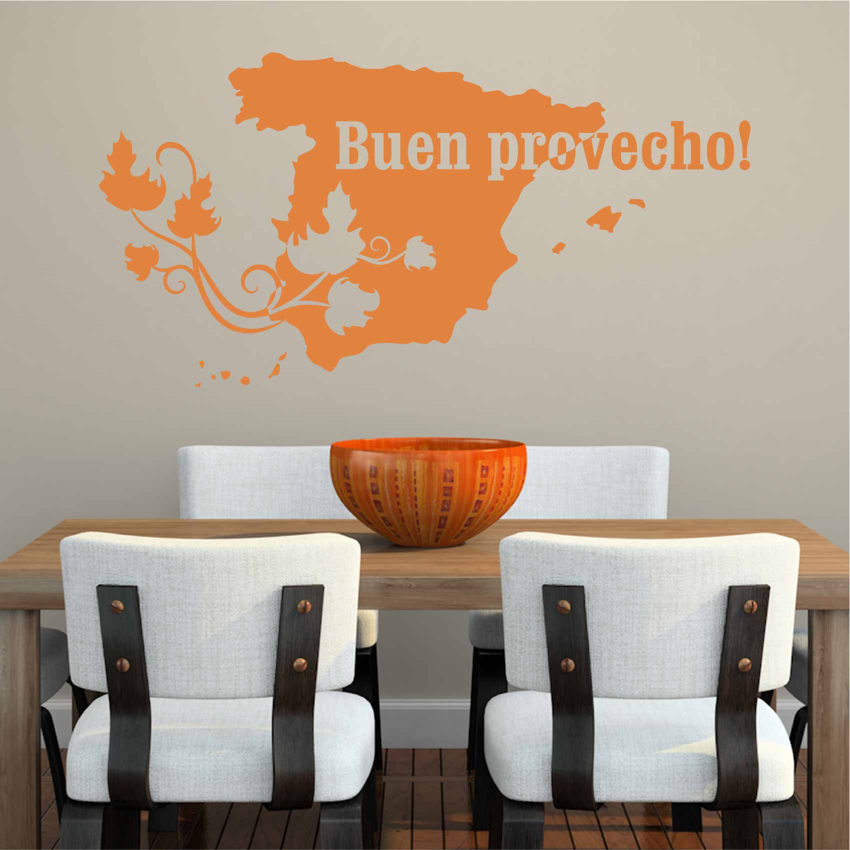 stickers-buen-provecho-espagne-ref28cuisine-autocollant-muraux-cuisine-kitchen-sticker-mural-deco-decoration