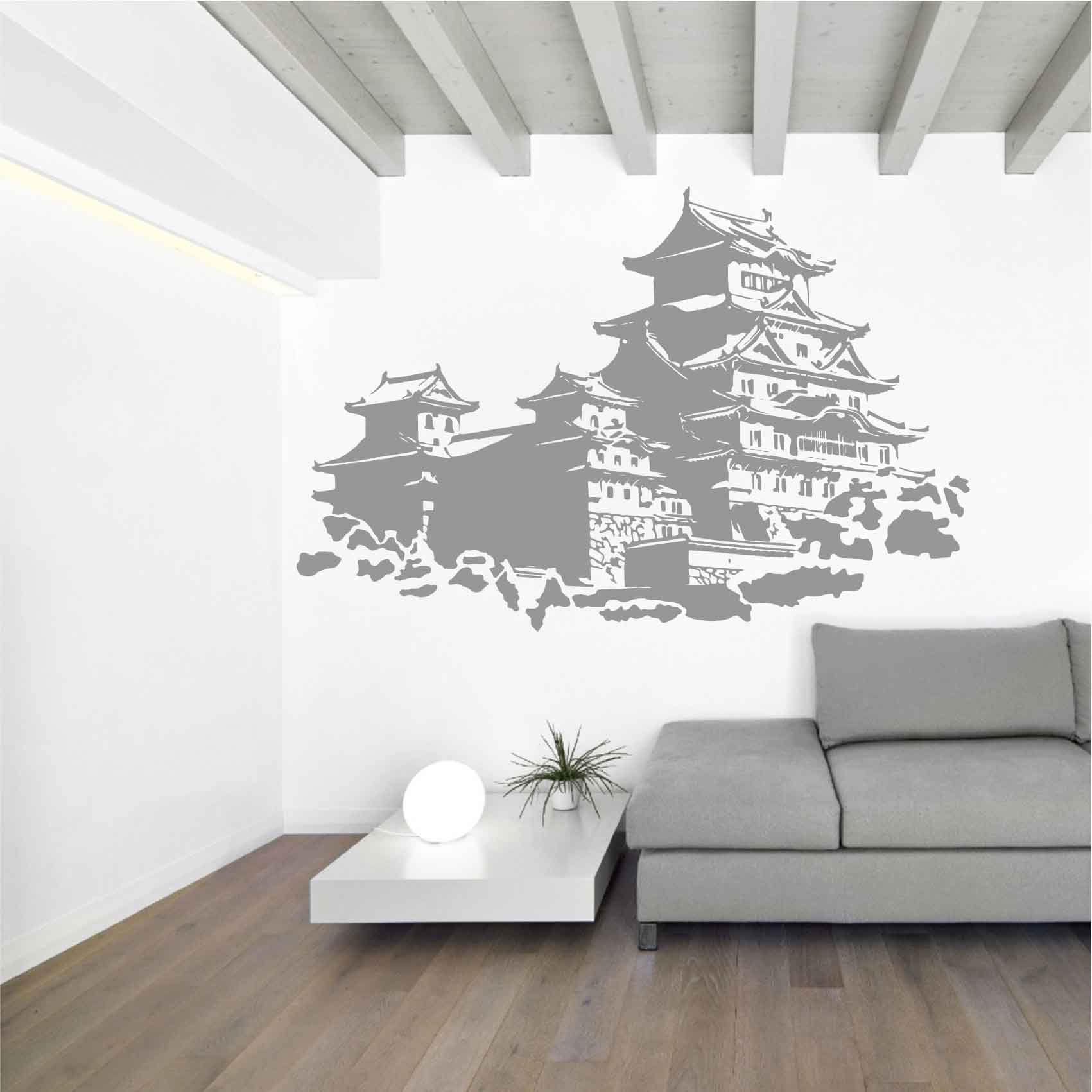 Stickers Chateau Japonais Autocollant Muraux Et Deco