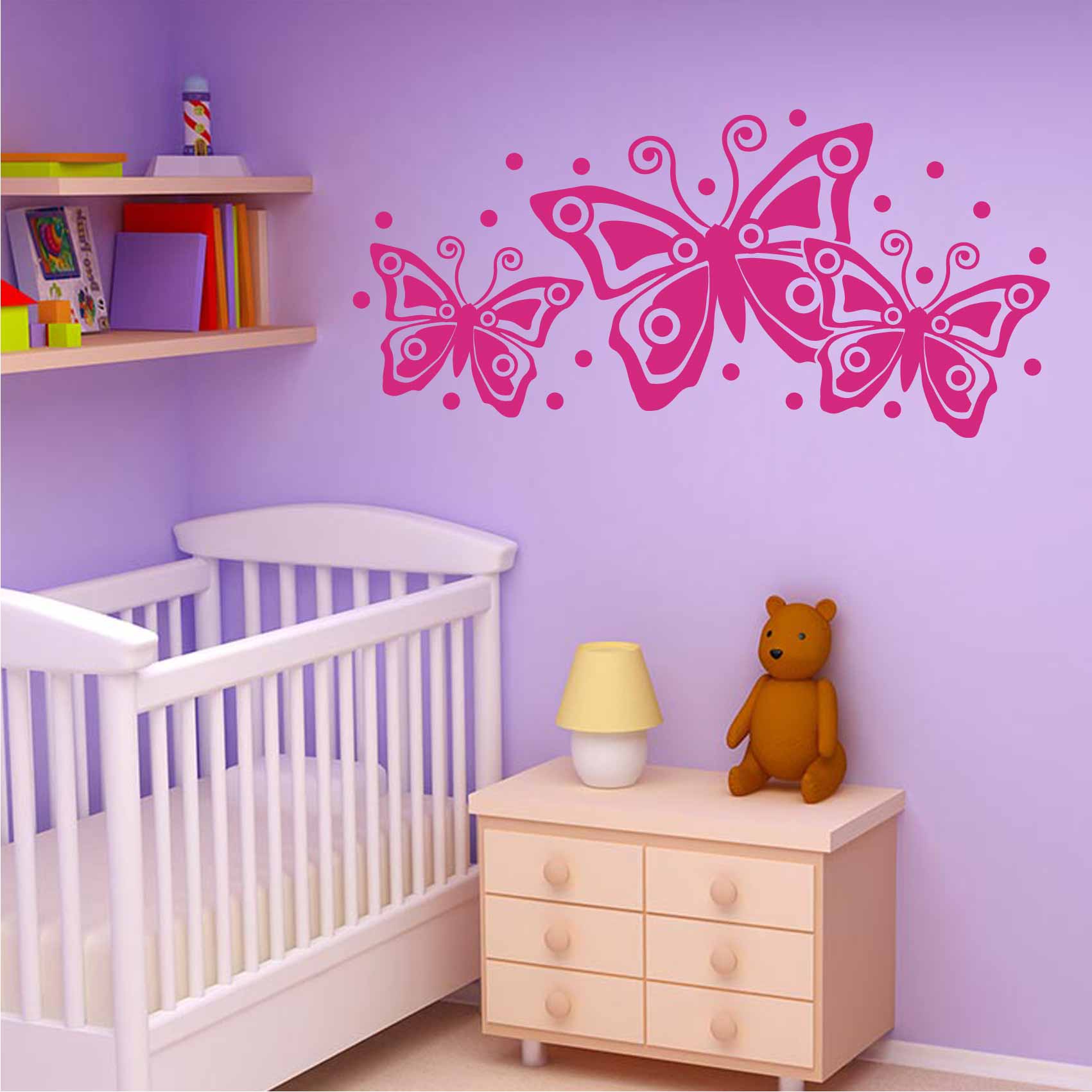 Stickers chambre bébé fille – stickers muraux bébé – ambiance-sticker