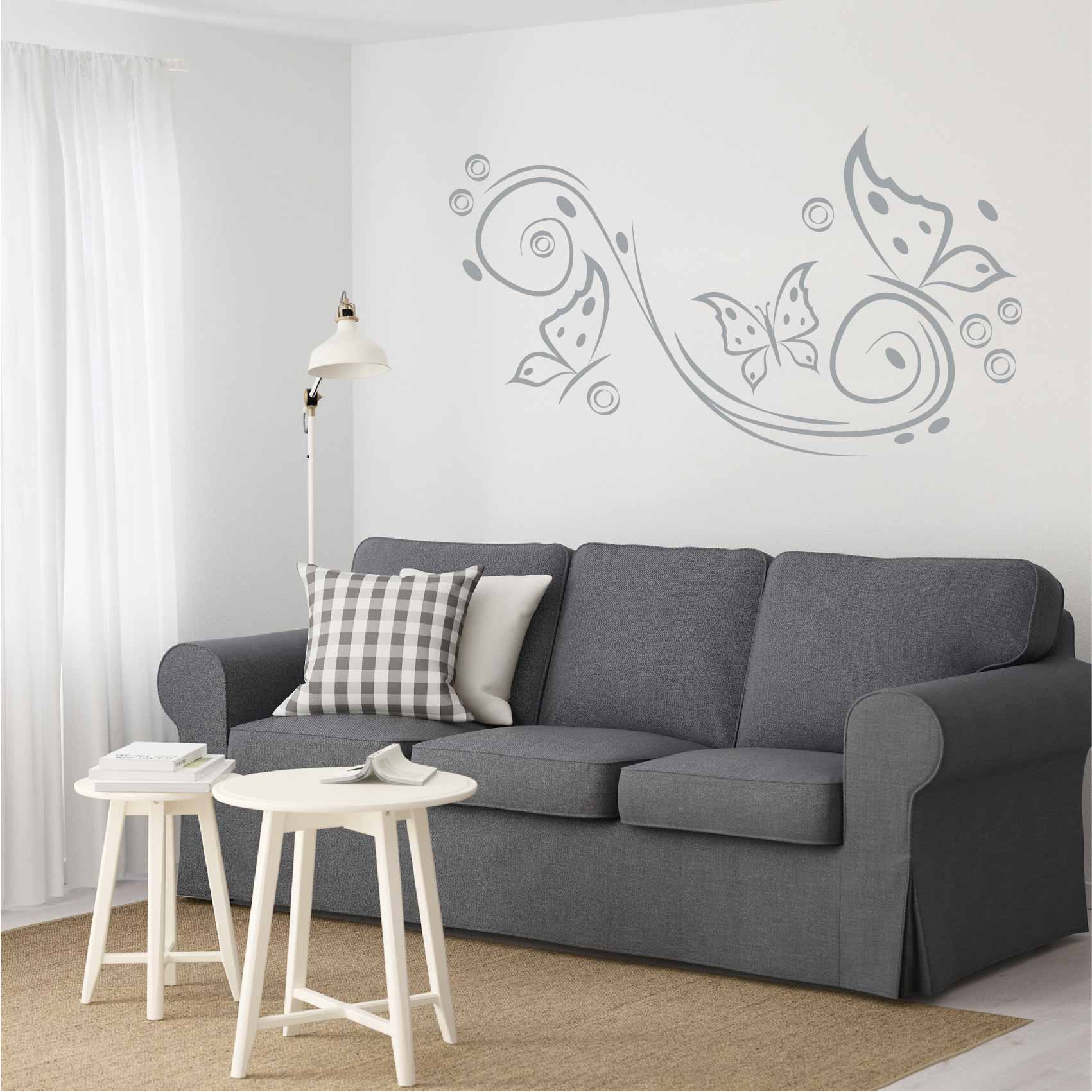 artzy Sticker Mural Chambre D'Enfant 12 Papillon - 15*9 - Noir à prix pas  cher