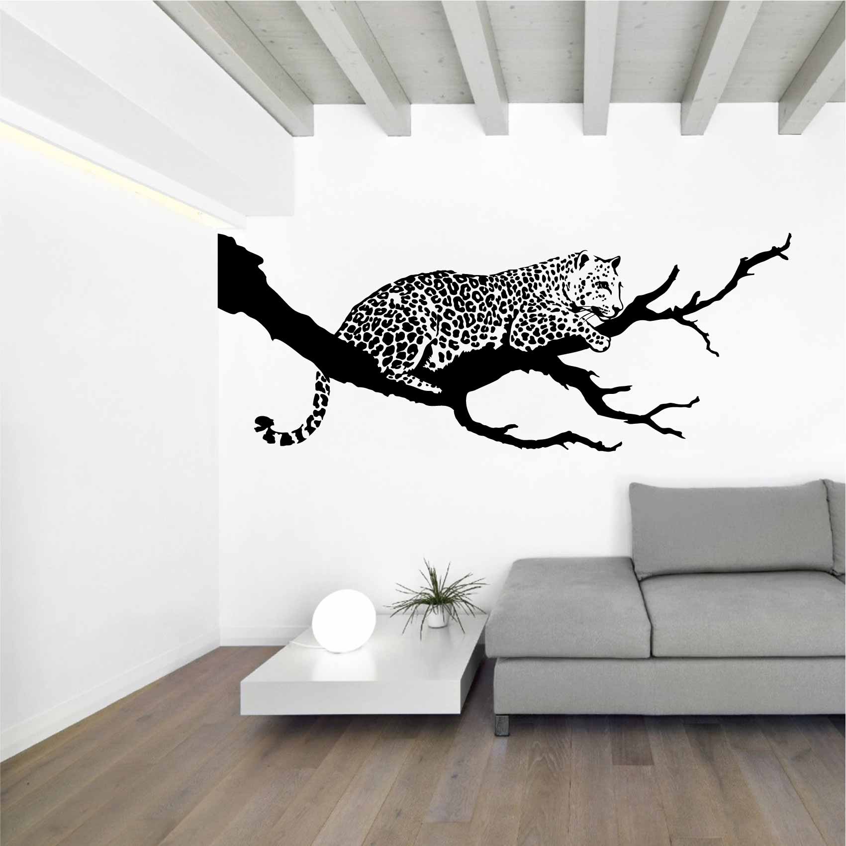 stickers-leopard-branche-ref15animauxsavane-stickers-animaux-savane-autocollant-muraux-afrique-sticker-mural-enfant-chambre-salon