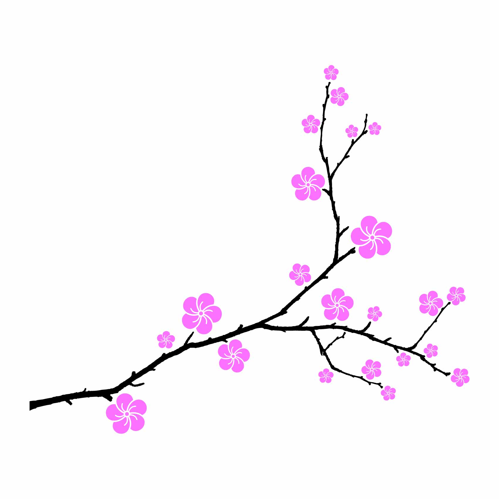 Stickers Branche de cerisier - Autocollant muraux et deco