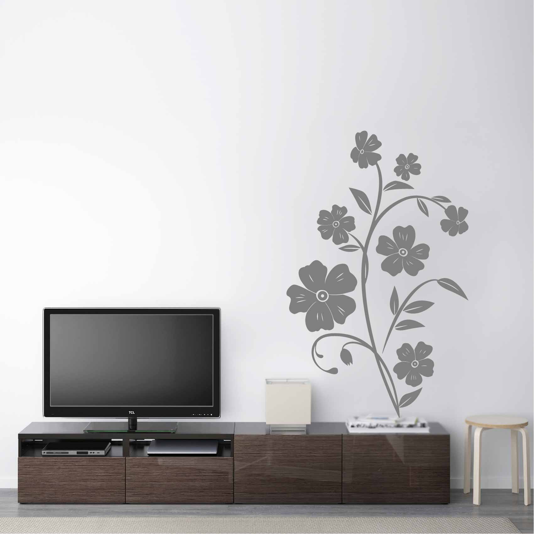 Sticker mural floral design. Stickers muraux fleurs