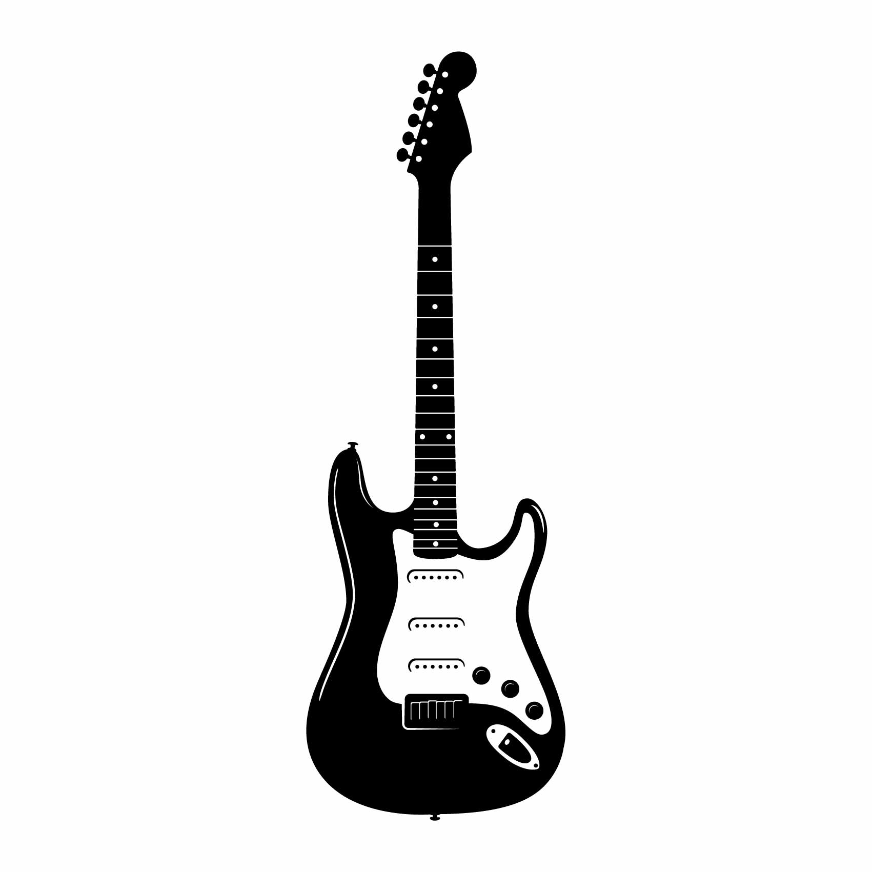 Stickers Guitare Seche - Autocollant muraux et deco
