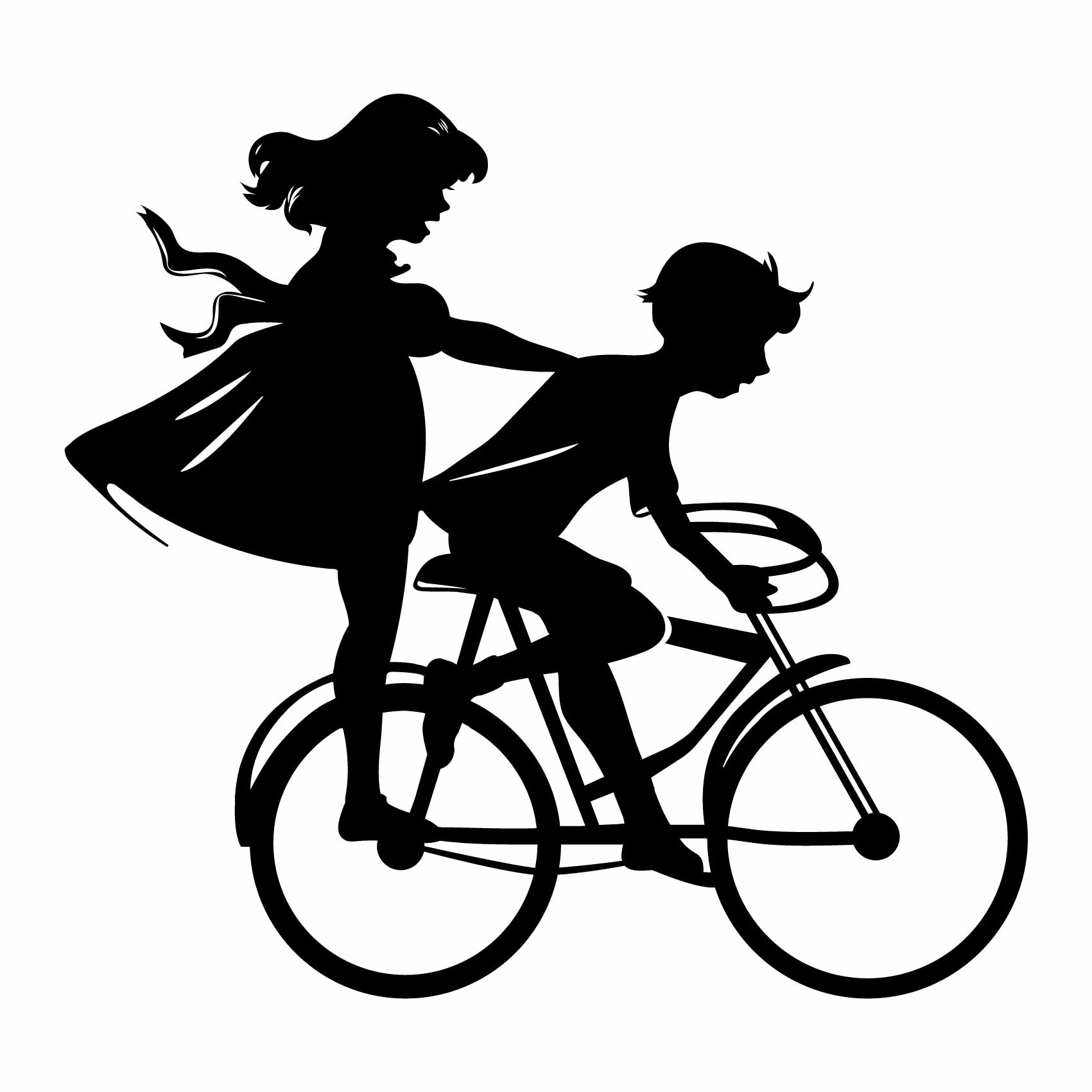 Sticker enfant: Vélo vert