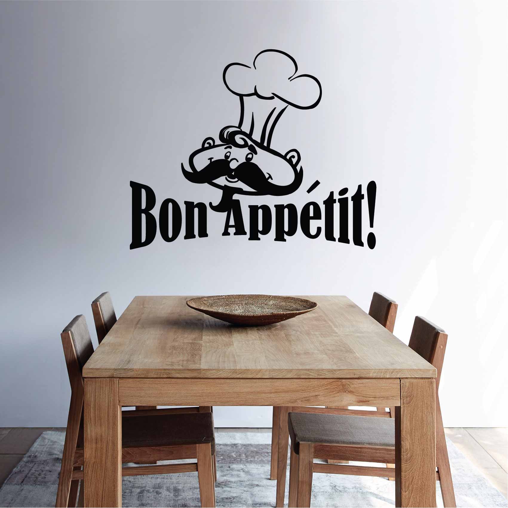 Stickers Muraux Autocollant Texte Franaise Cuisine et Bon Appetit