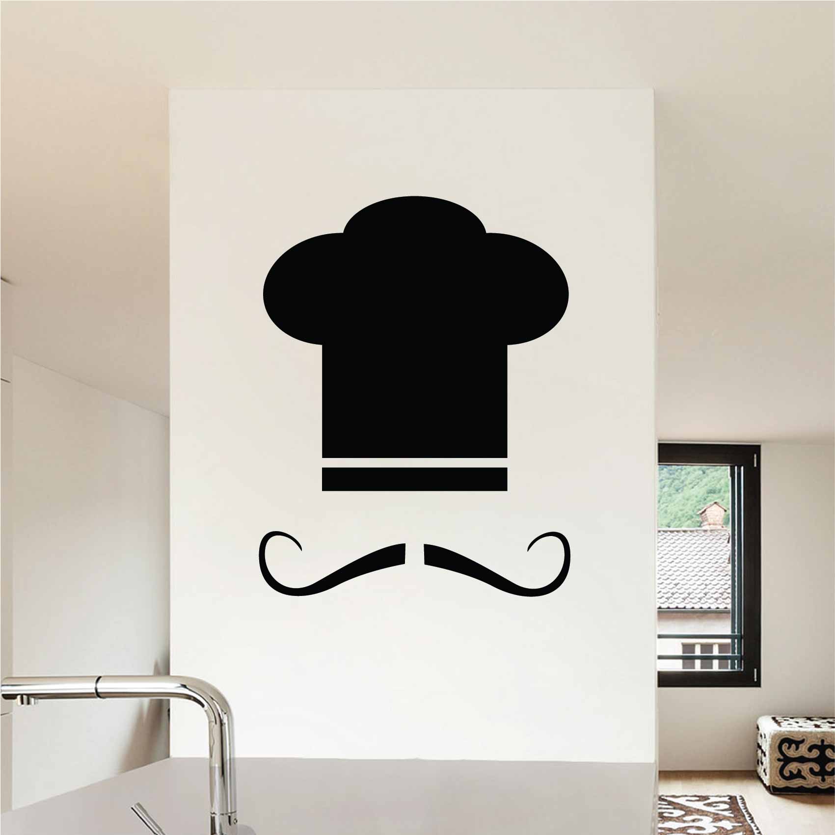 Stickers Cuisine Chef Dessin - Autocollant muraux et deco